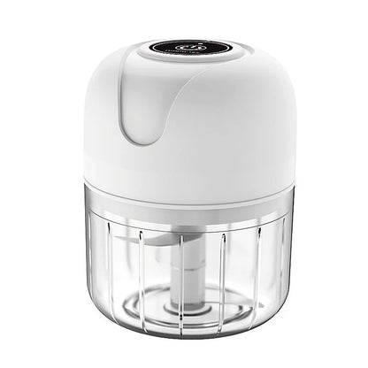 Mini Processador Elétrico Recarregável USB 250ml – Moedor de Carne, Vegetais, Alho, Frutas e Amendoim