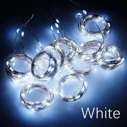 Luzes LED String para Decoração – 8 Modos, USB, Natal, Casamento, Jardim, 3m