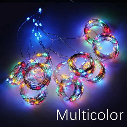 Luzes LED String para Decoração – 8 Modos, USB, Natal, Casamento, Jardim, 3m