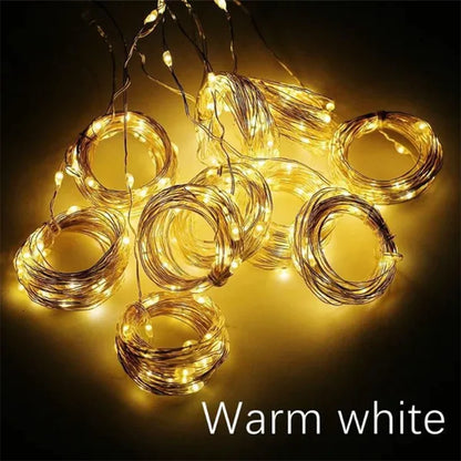 Luzes LED String para Decoração – 8 Modos, USB, Natal, Casamento, Jardim, 3m